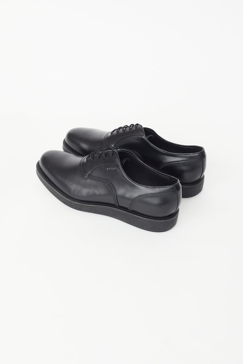 Prada Black Leather Oxford