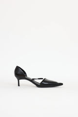 Prada Black Leather Pointed Toe Heel