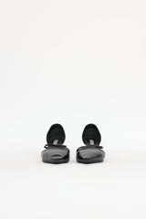 Prada Black Leather Pointed Toe Heel