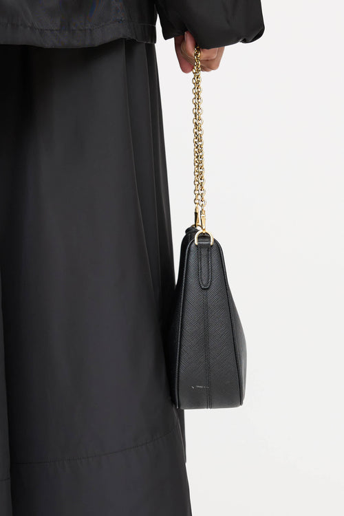 Prada Black Saffiano Leather Re-Edition 2005 Shoulder Bag
