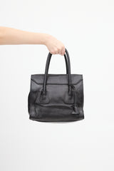 Prada Black Leather Sound Lock Bag