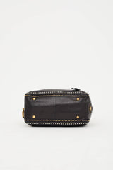 Prada Glace Studded Bowling Leather Bag