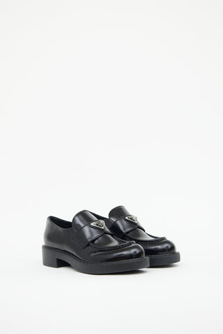 Leather Triangle Logo Loafer