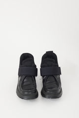 Prada Black Leather Grosgrain Platform Loafer