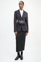 Prada Black Leather Vitello Belt Bag