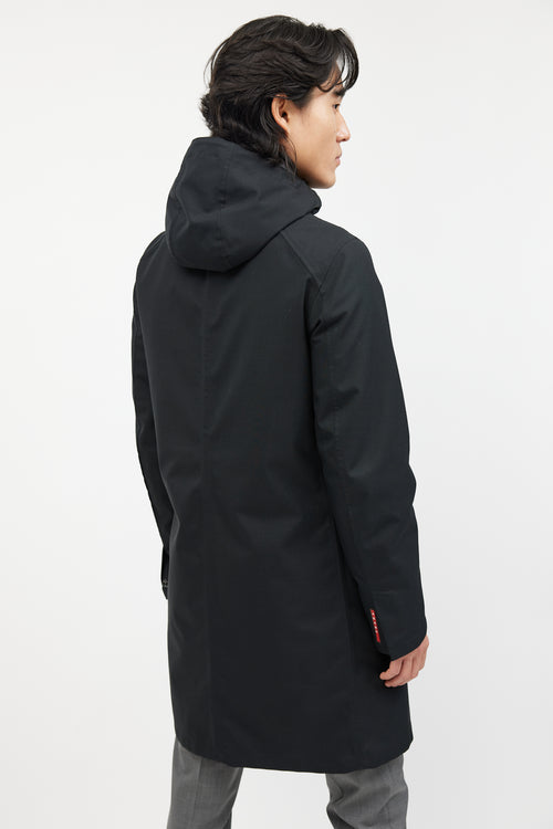 Prada Black Lined Wool Coat