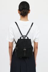 Prada 90's Tessuto Leather Embossed  Backpack