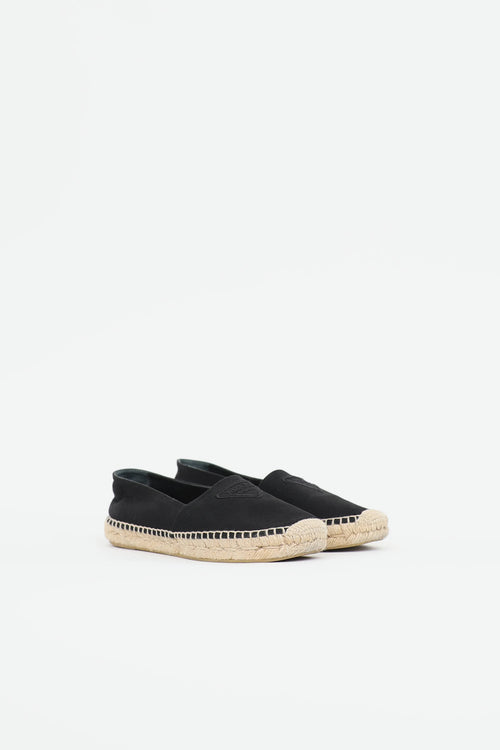 Prada Logo Espadrille Flat