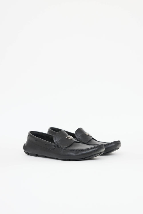 Prada Leather Logo Loafer