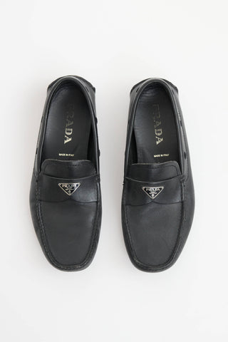 Prada Leather Logo Loafer