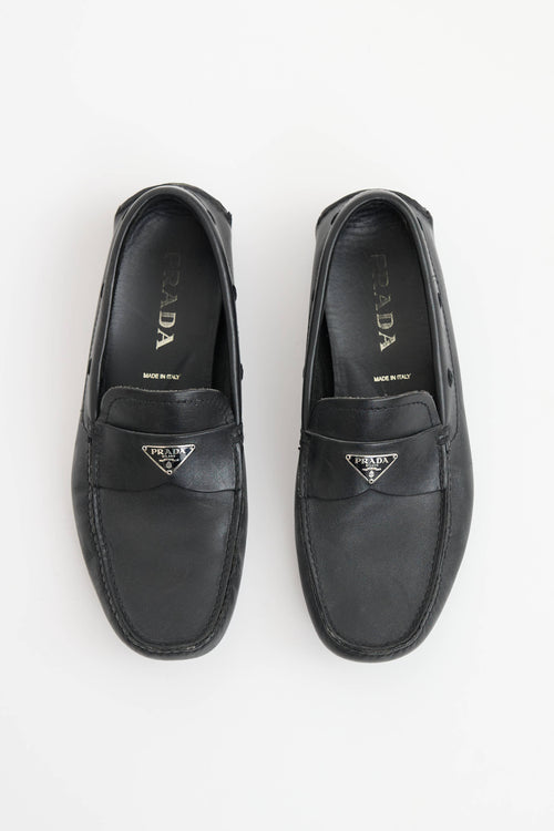 Prada Leather Logo Loafer