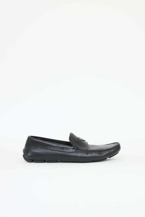Prada Leather Logo Loafer