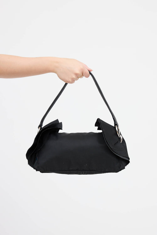 Prada Tessuto Ruffle Shoulder Bag