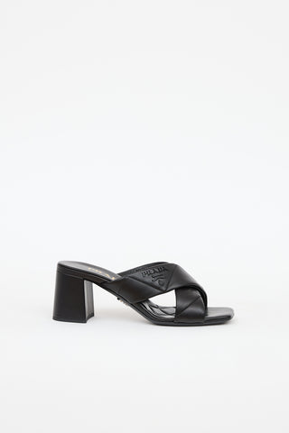 Prada Quilted Criss Cross Mule