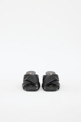 Prada Quilted Criss Cross Mule