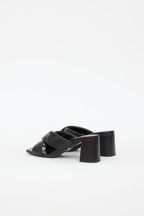 Prada Quilted Criss Cross Mule