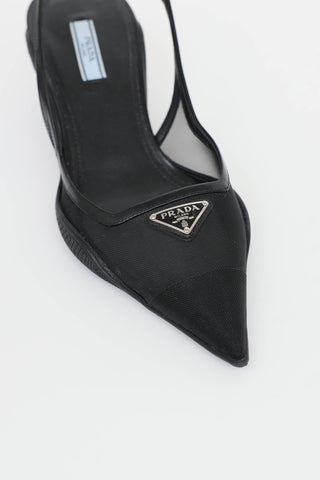 Prada Mesh Slingback Heel