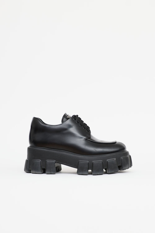 Prada Monolith Leather Oxford Loafer