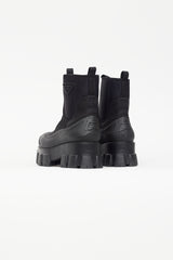 Prada Black Monolith Nylon Gabardine Boot