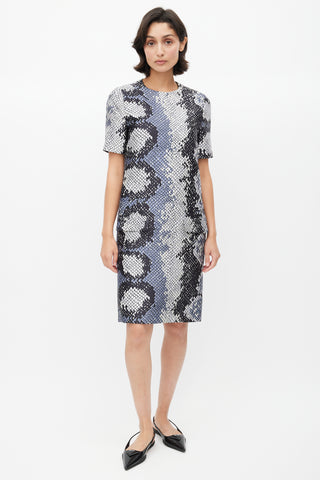 Prada Black & Multicolour Print Dress