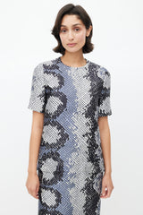 Prada Black & Multicolour Print Dress
