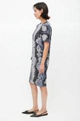 Prada Black & Multicolour Print Dress