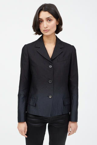 Prada Black & Navy Gradient Blazer