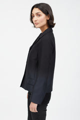 Prada Black & Navy Gradient Blazer