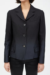 Prada Black & Navy Gradient Blazer