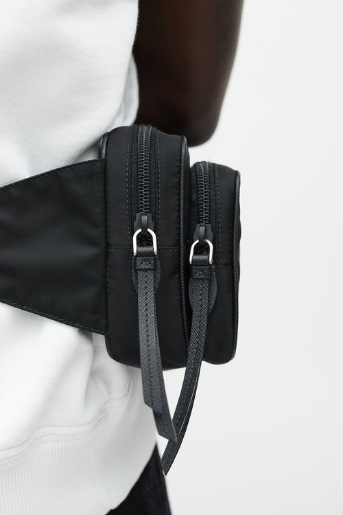 Prada Black Nylon Belt Bag