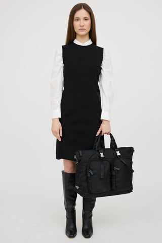 PradaNylon Double Pocket Duffle Bag