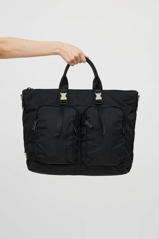 PradaNylon Double Pocket Duffle Bag