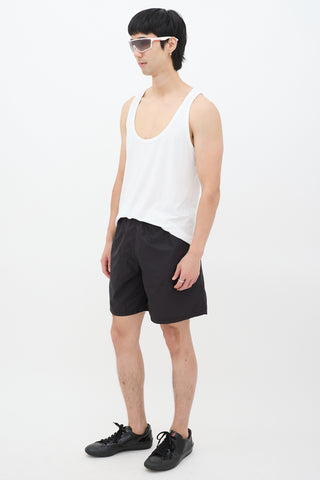 Prada Black Nylon Drawstring Shorts