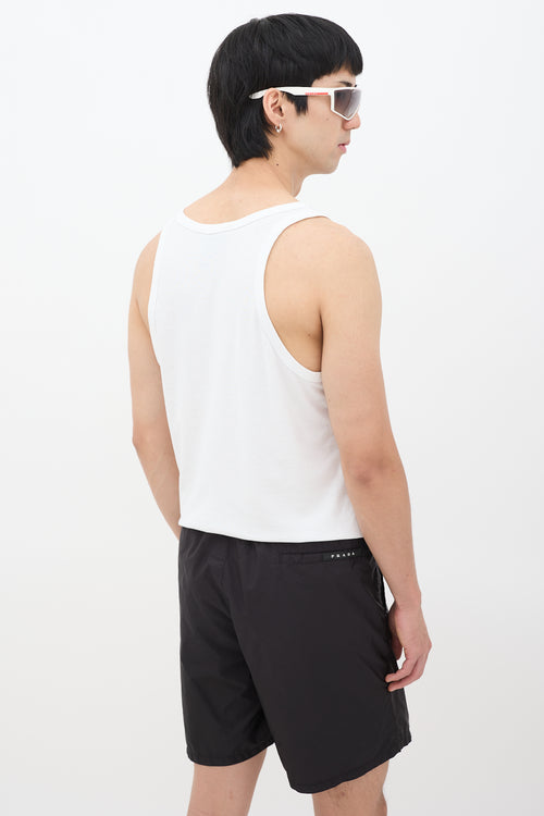 Prada Black Nylon Drawstring Shorts