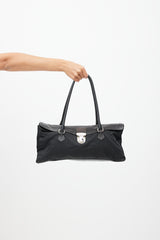 Prada Black Nylon & Leather Easy Shoulder Bag