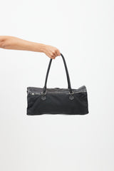 Prada Black Nylon & Leather Easy Shoulder Bag