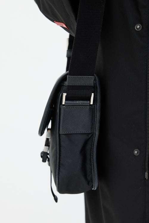 Prada Black Nylon Logo Crossbody Bag