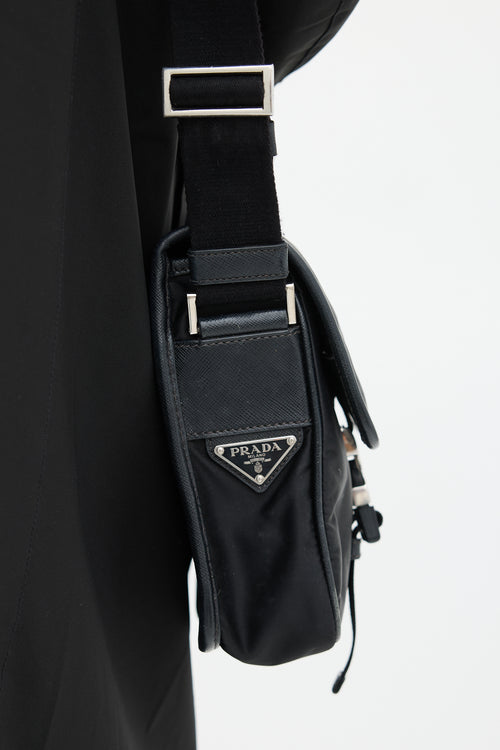 Prada Black Nylon Logo Crossbody Bag