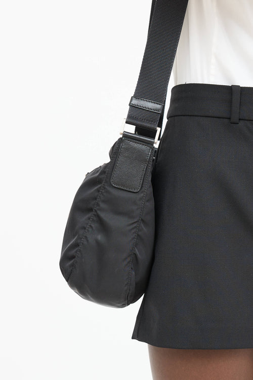 Prada Nylon Tessoto Messenger Bag