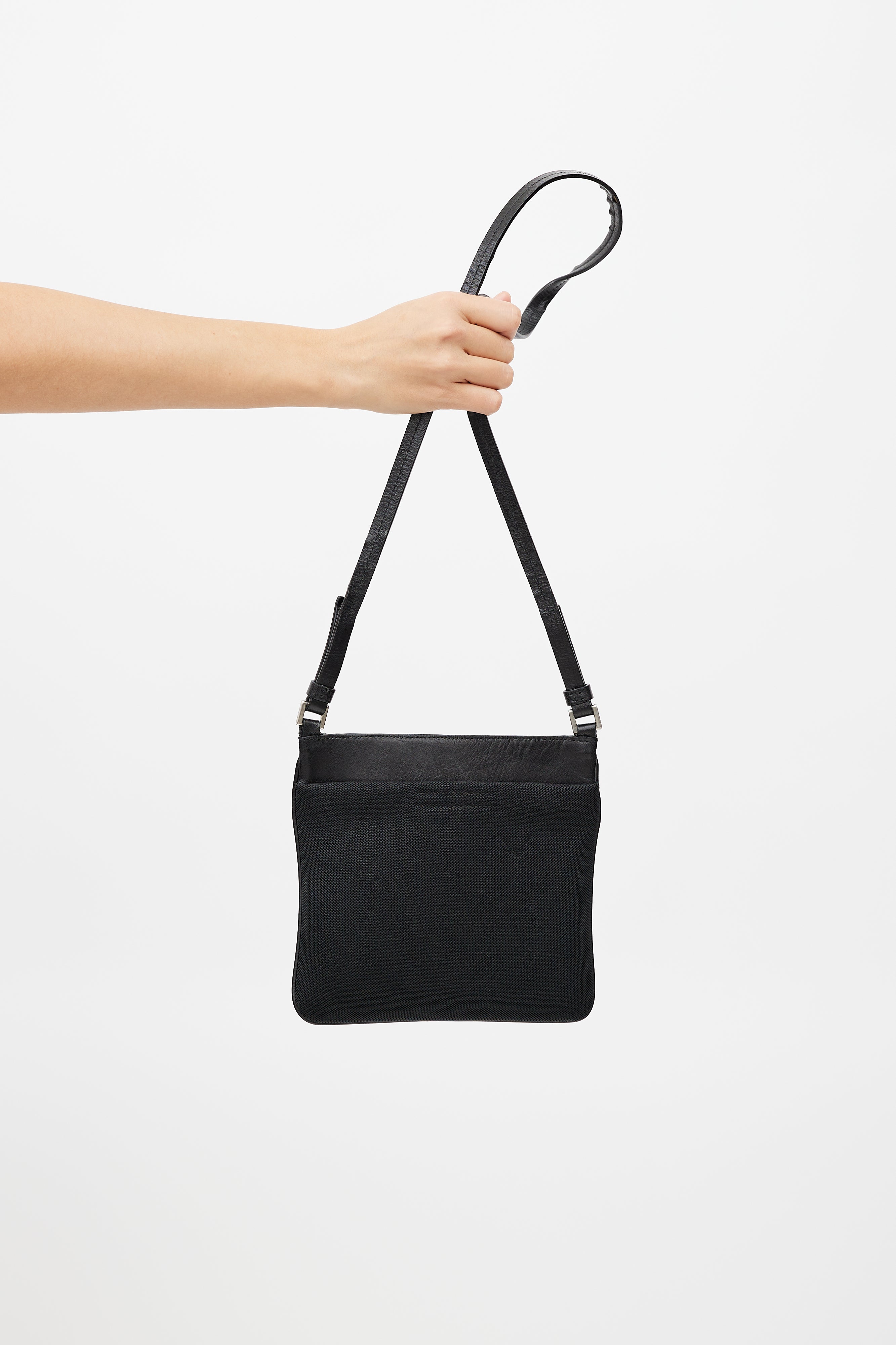 Prada // 1990's Nylon Mesh Monogram Bag – VSP Consignment