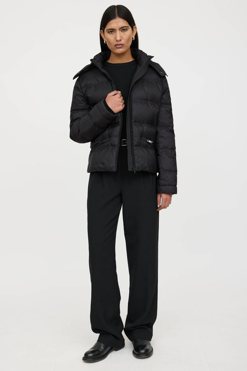 Prada Hooded Down Logo Jacket