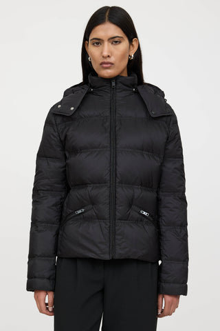 Prada Hooded Down Logo Jacket