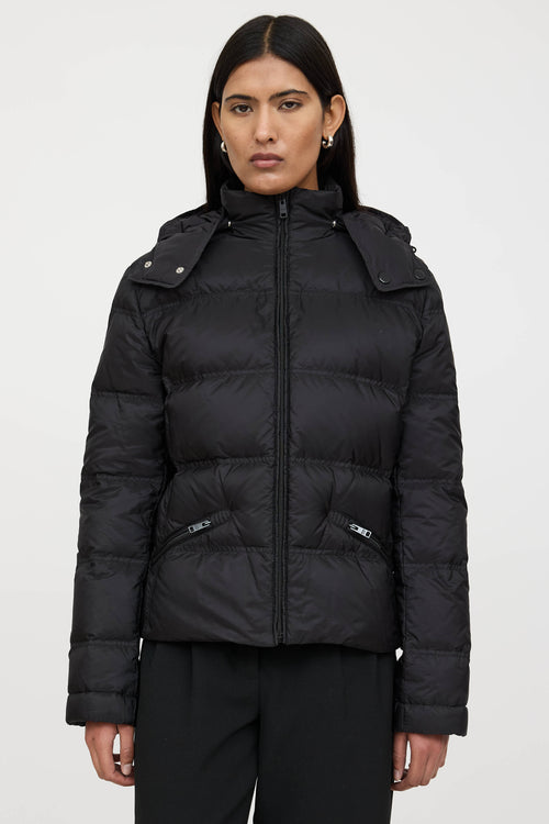 Prada Hooded Down Logo Jacket