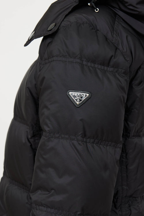 Prada Hooded Down Logo Jacket
