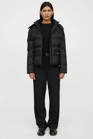 Prada Hooded Down Logo Jacket