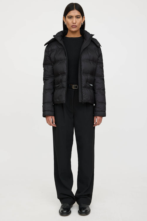 Prada Hooded Down Logo Jacket