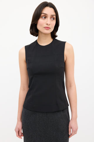 Prada Black Nylon Sleeveless Top