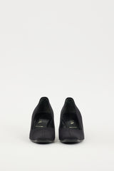 Prada Black Nylon Square Toe Heel