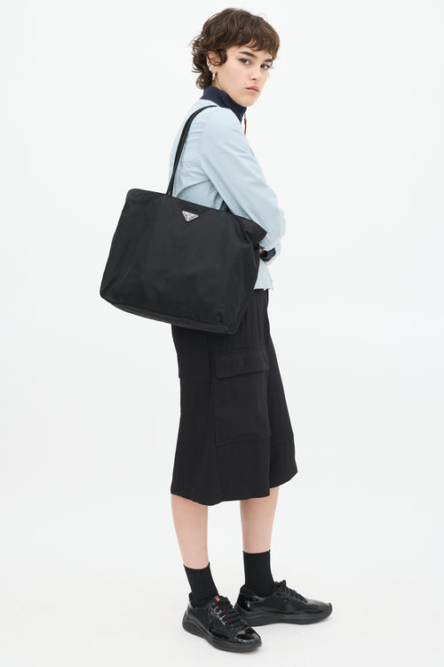 Prada Black Nylon Tote Bag