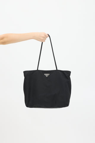 Prada Black Nylon Tote Bag